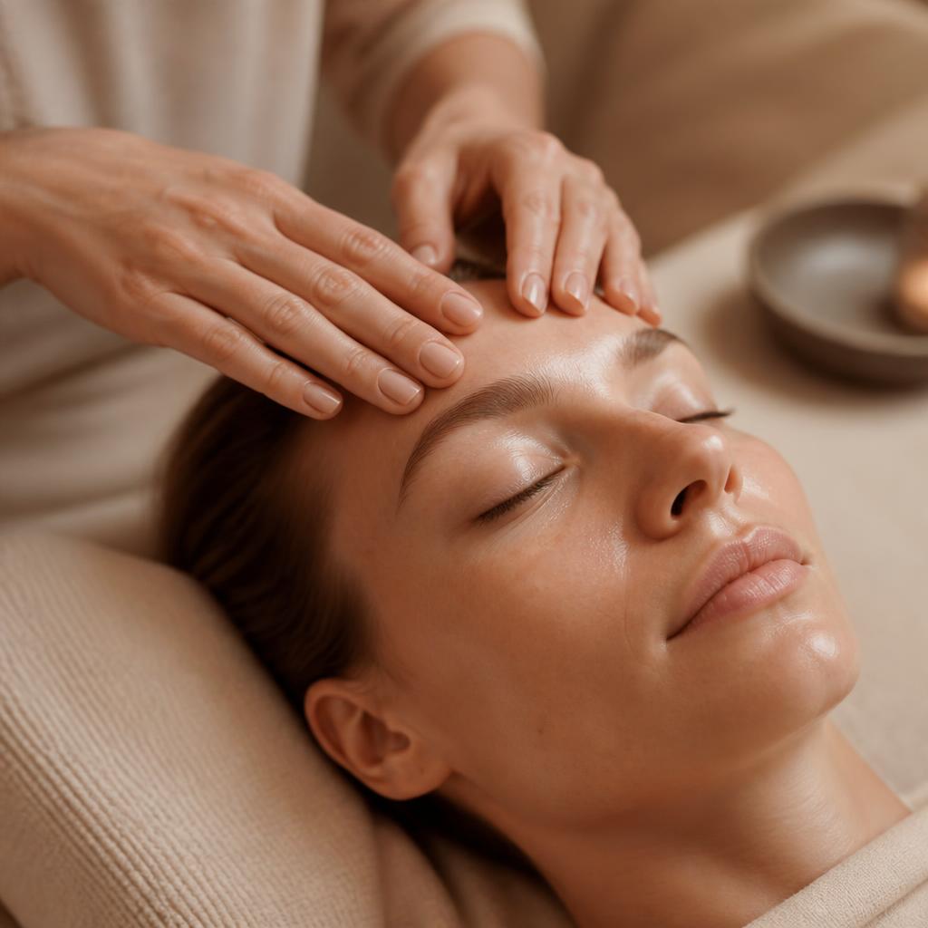 Facial treatment detail